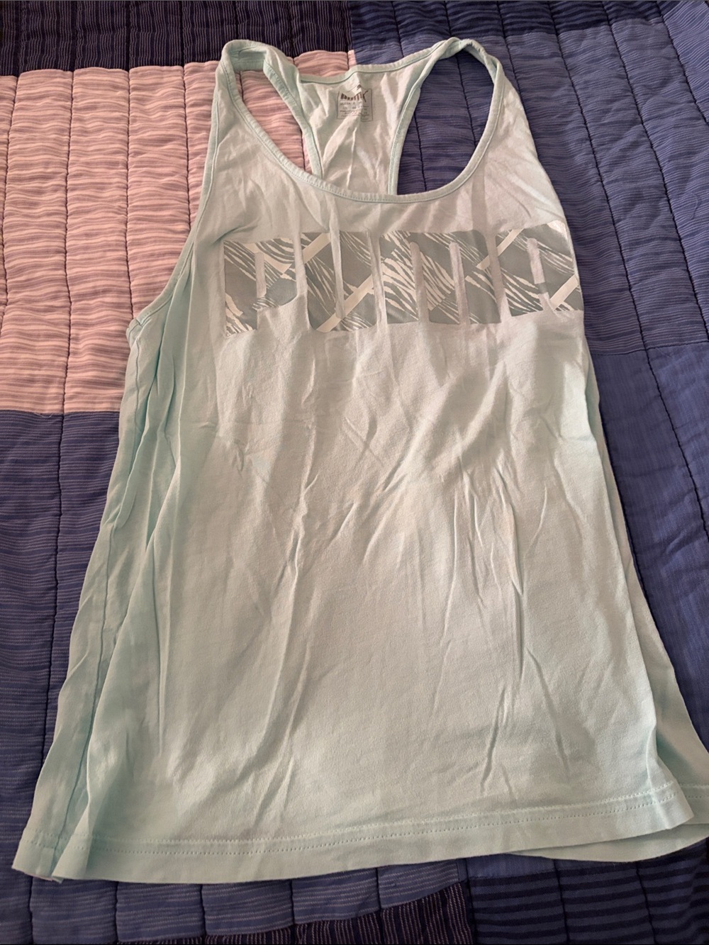 Large Puma Mint Green Racerback Tank